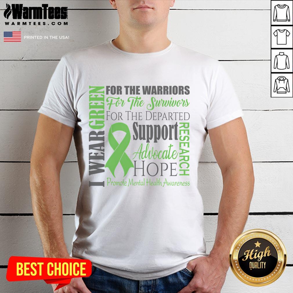 Hot Mental Health Matters Awareness Green Ribbon T-Shirt