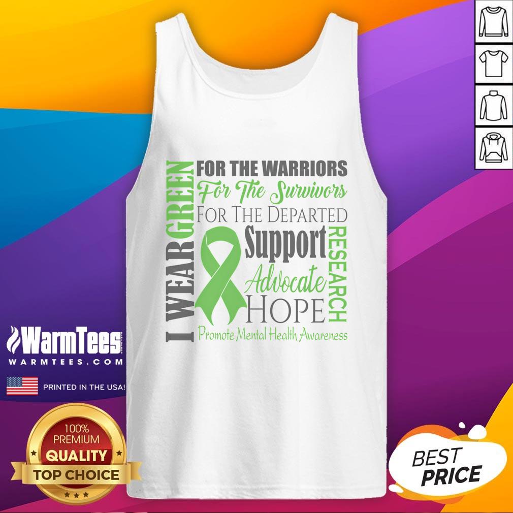 Hot Mental Health Matters Awareness Green Ribbon T-Shirt - Image 4