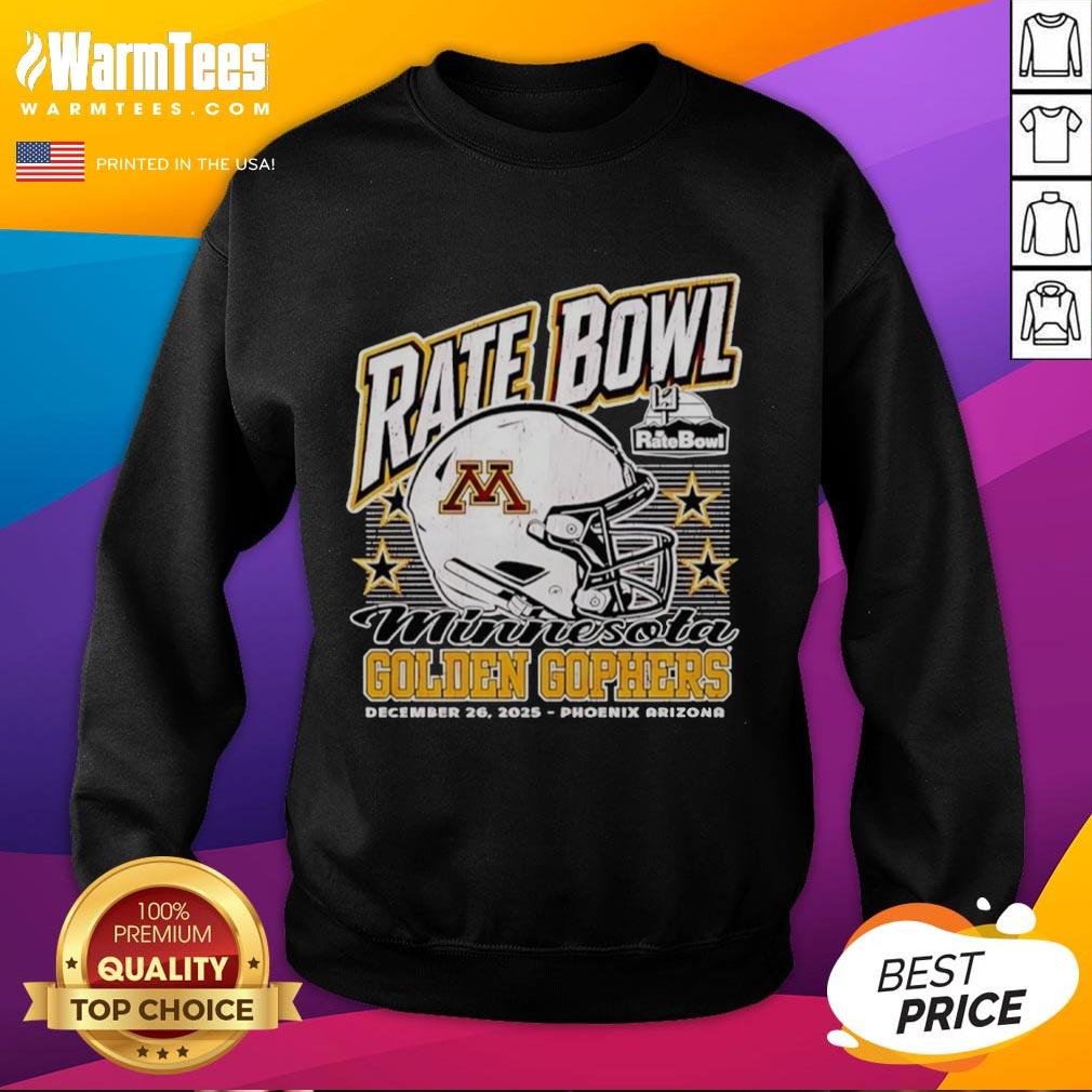 Hot Minnesota Golden Gophers 2025 Rate Bowl Phoenix Arizona Helmet T-Shirt - Image 5