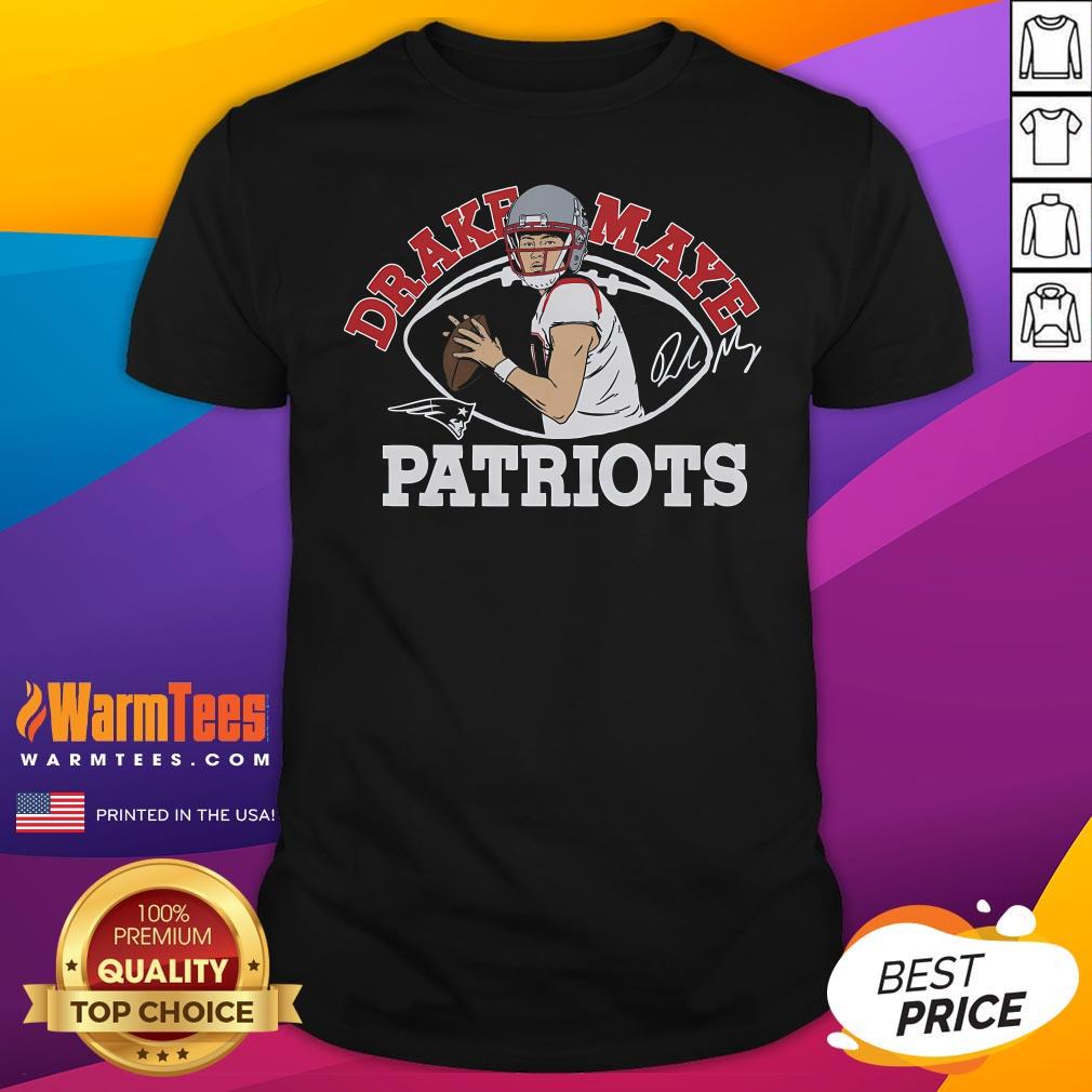 Hot Patriots Drake Maye Signature T-Shirt - Image 3