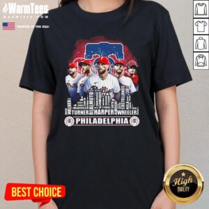 Alternative view of Hot Philadelphia Phillies Skyline 2024 The Champions Baseball T-Shirt