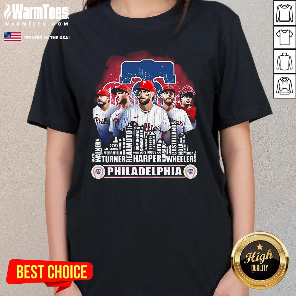 Hot Philadelphia Phillies Skyline 2024 The Champions Baseball T-Shirt - Image 2