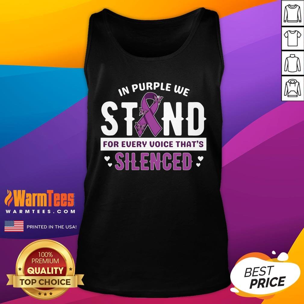 Hot Purple Ribbon Violence Awareness T-Shirt - Image 5