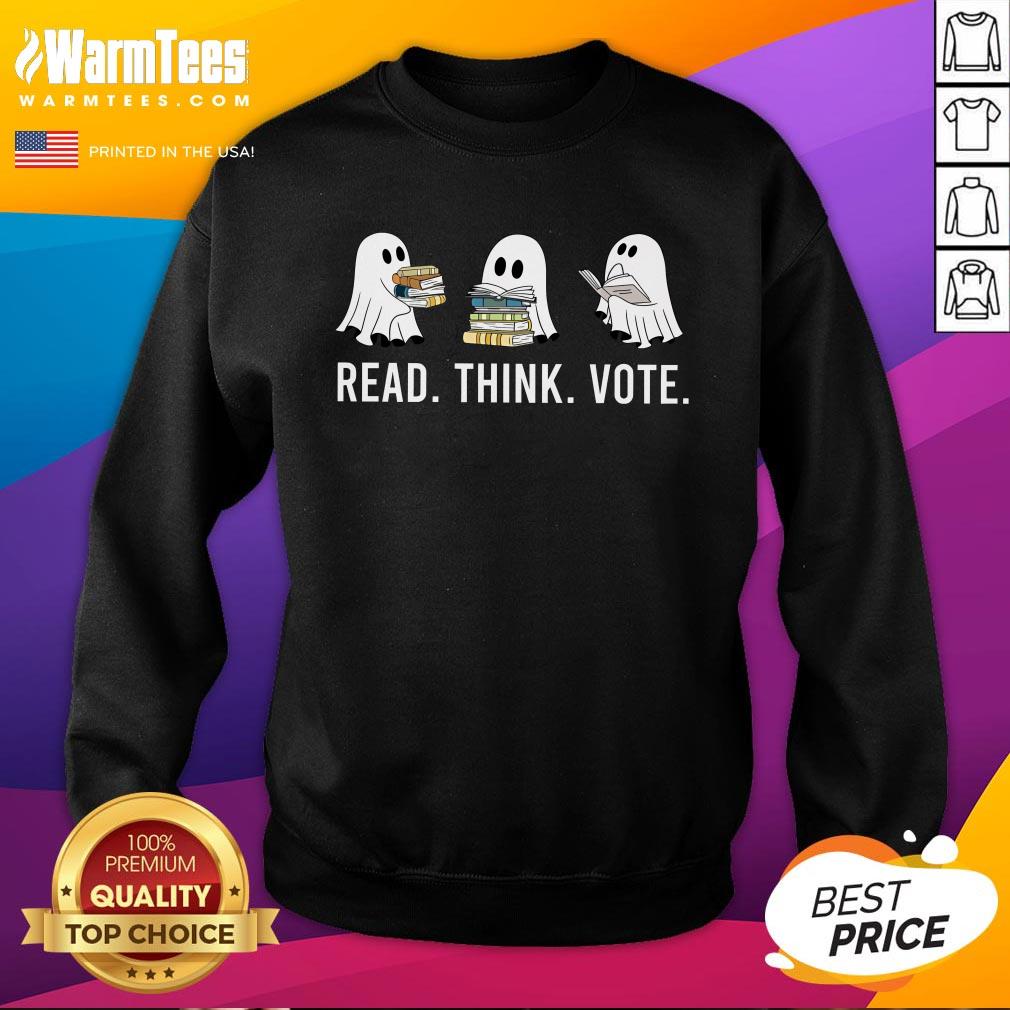 Hot Read Think Vote Ghosts T-Shirt - Image 4