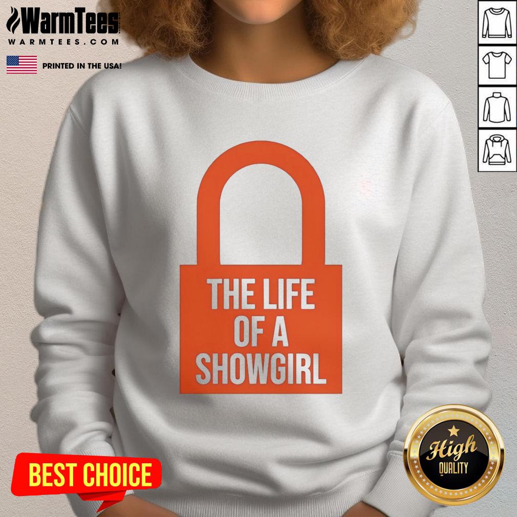 Hot The Life Of A Showgirl Taylor Orange Lock T-Shirt - Image 4