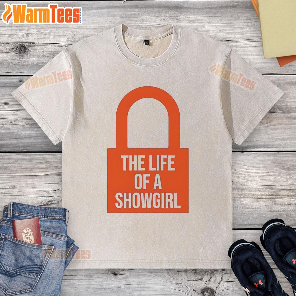 Hot The Life Of A Showgirl Taylor Orange Lock T-Shirt - Image 2