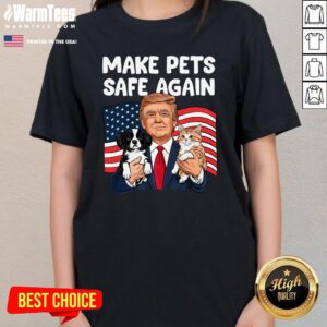 Alternative view of Hot Trump Make Pets Safe Again Save Our Pets Vote Trump T-Shirt