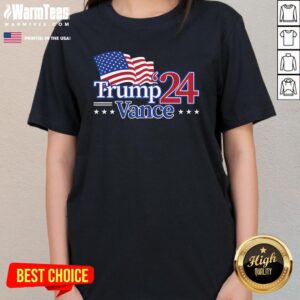 Alternative view of Hot Trump Vance 24 USA Flag T-Shirt