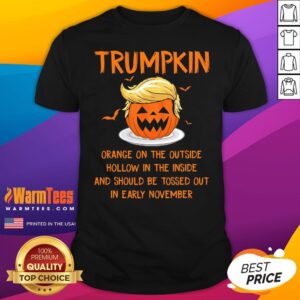 Hot Trumpkin Orange On The Outside Anti Trump Halloween T-Shirt