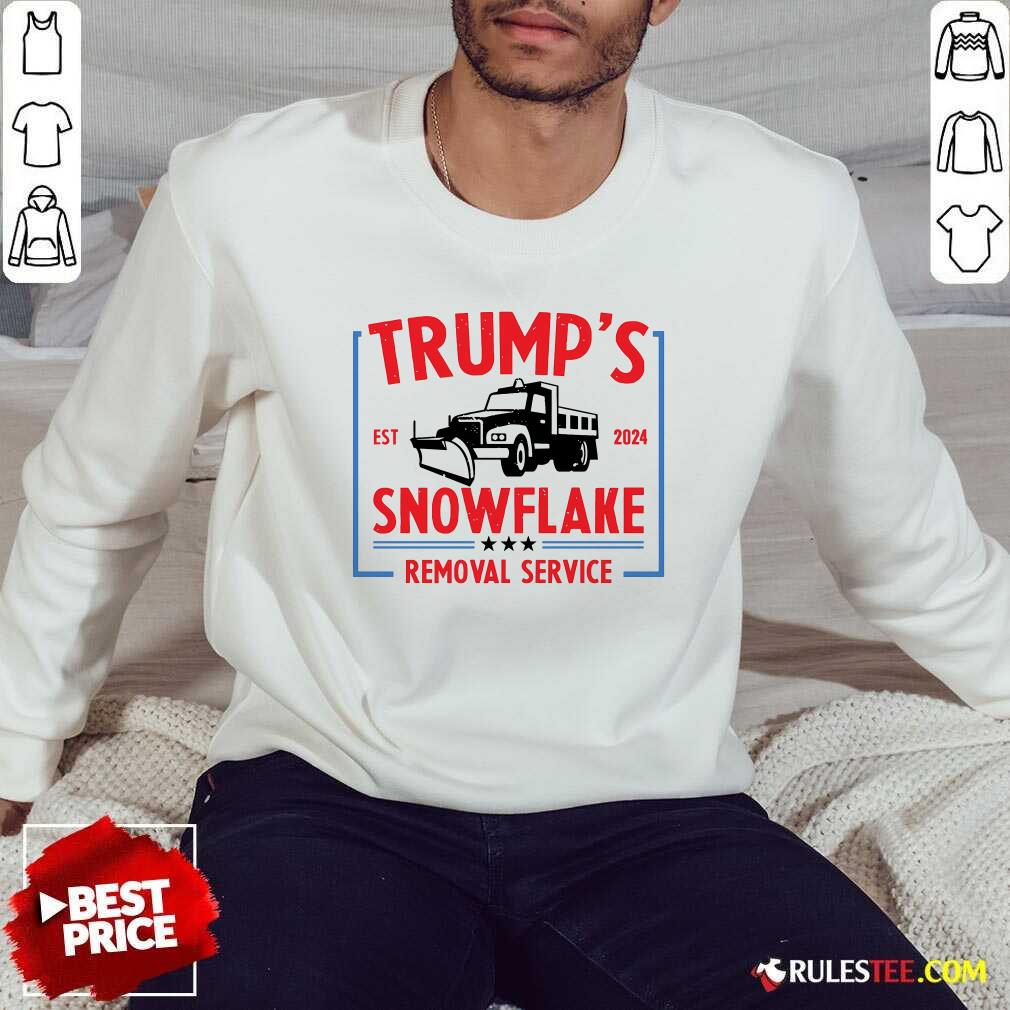 Hot Trump's Snowflake Removal Service Est 2024 Trump For President T-Shirt - Image 4