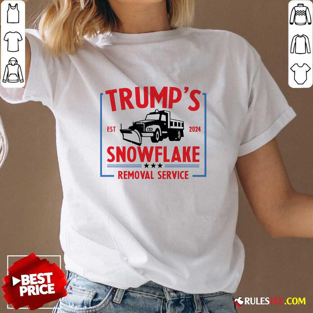 Hot Trump's Snowflake Removal Service Est 2024 Trump For President T-Shirt - Image 2