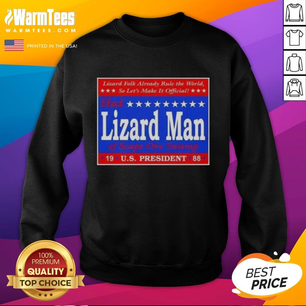 Hot Vote Lizard Man Of Scape Ore Swamp Us President 1988 T-Shirt - Image 5