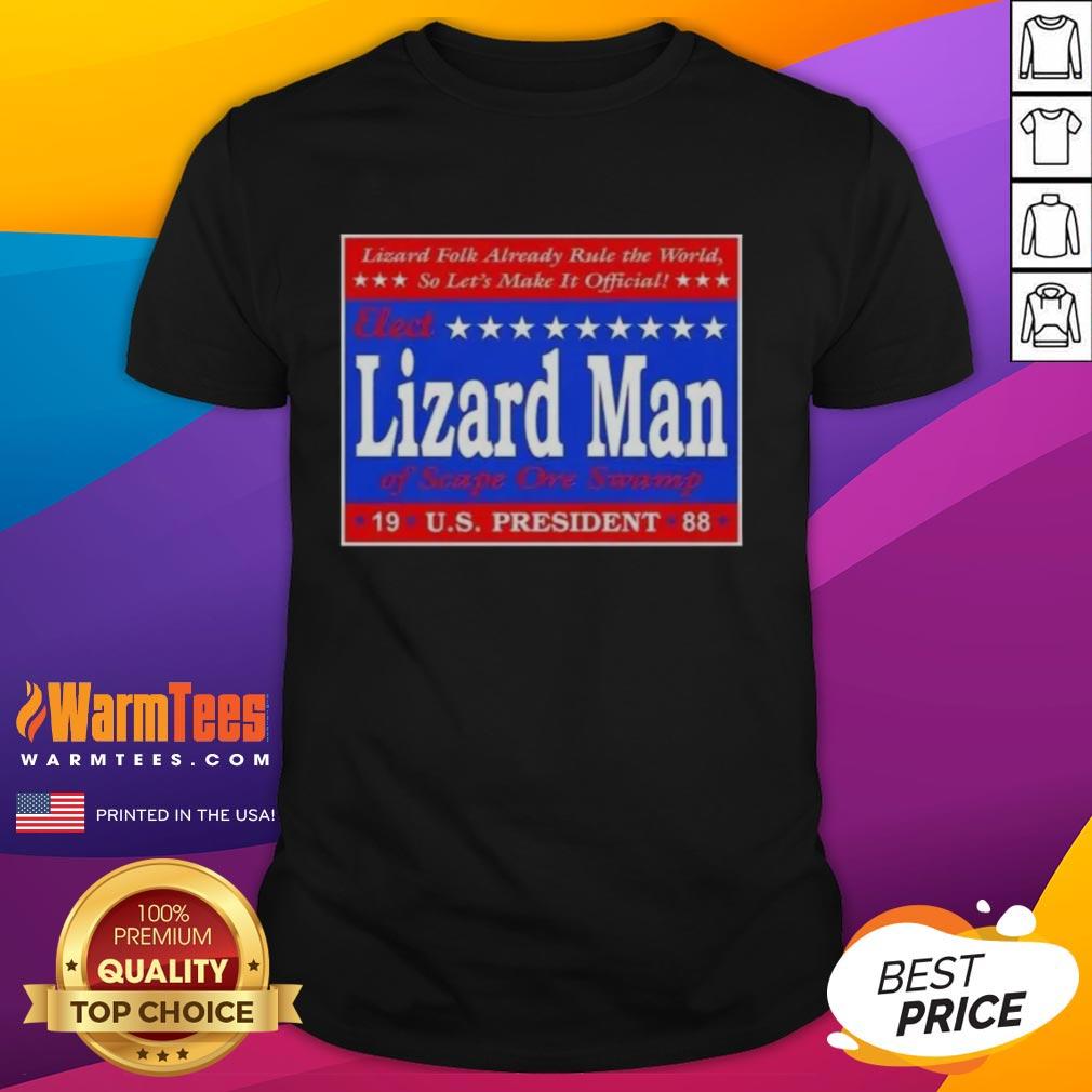 Hot Vote Lizard Man Of Scape Ore Swamp Us President 1988 T-Shirt