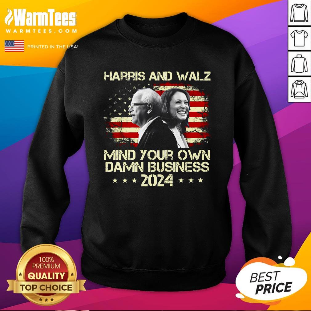 Hot Waltz 2024 US Flag Mind Your Own Damn Business T-Shirt - Image 5