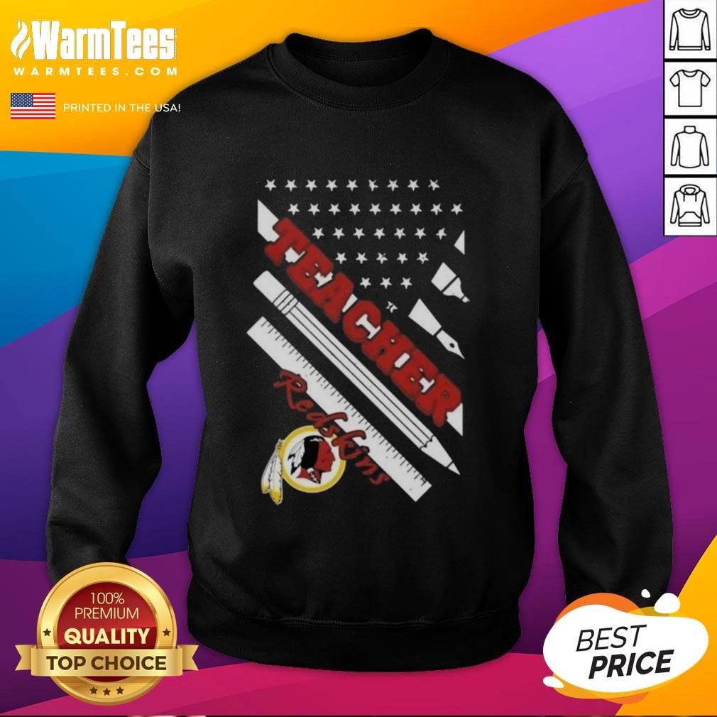 Hot Washington Redskins Football X Teacher American Flag T-Shirt - Image 5