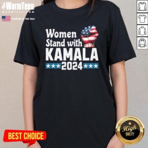 Alternative view of Hot Women Stand With Kamala Harris 2024 US Election T-Shirt
