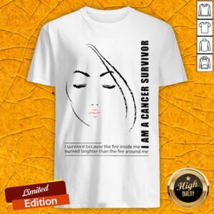 I Am A Cancer Survivor I Survived Because The Fire Inside Me Burned Brighter Than The Fire Around Me Shirt