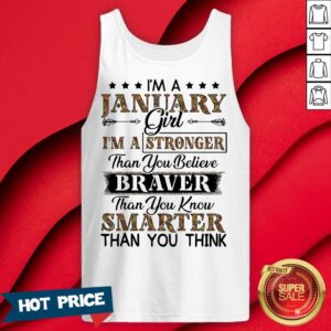 Alternative view of I’m A January Girl I’m A Stronger Than You Believe Braver Than You Know Smarter Than You Think Shirt