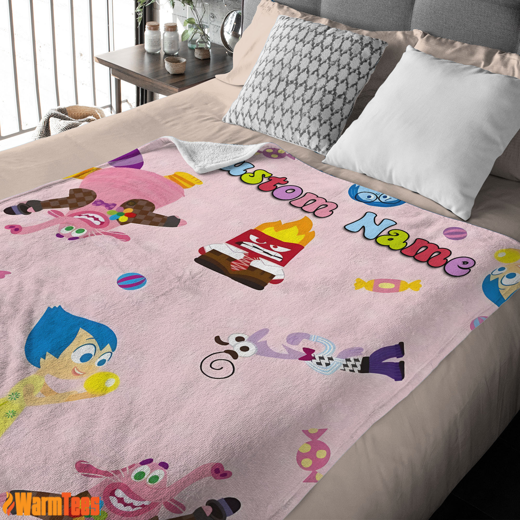 Inside Out Cute Blanket Fleece Customized Blanket - Image 3
