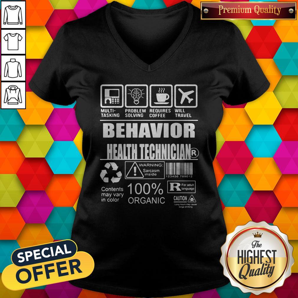 Multi-Tasking Problem Solving Requires Coffee Will Travel Behavior Health Technician Contents May Vary In Color Shirt - Image 3