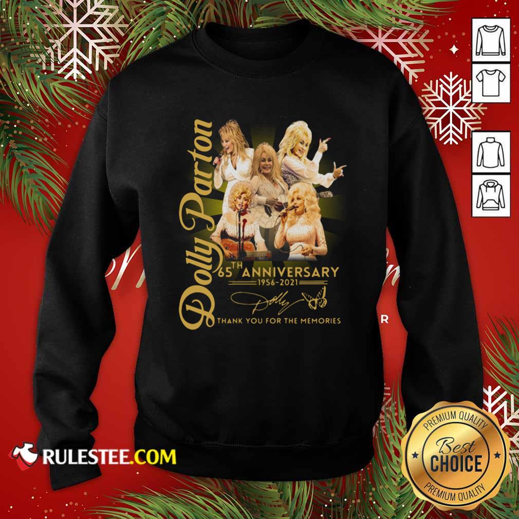 Nice Dolly Parton 65th Anniversary 1956 2021 Thank You For The Memories Signature Shirt - Image 3