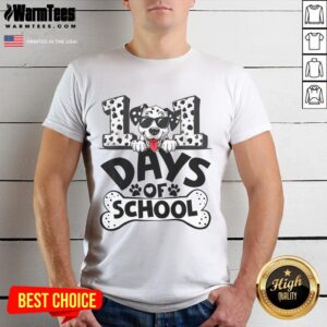 Nice 100 Days Of School Dalmatian Dog 100th Day Of School T-Shirt