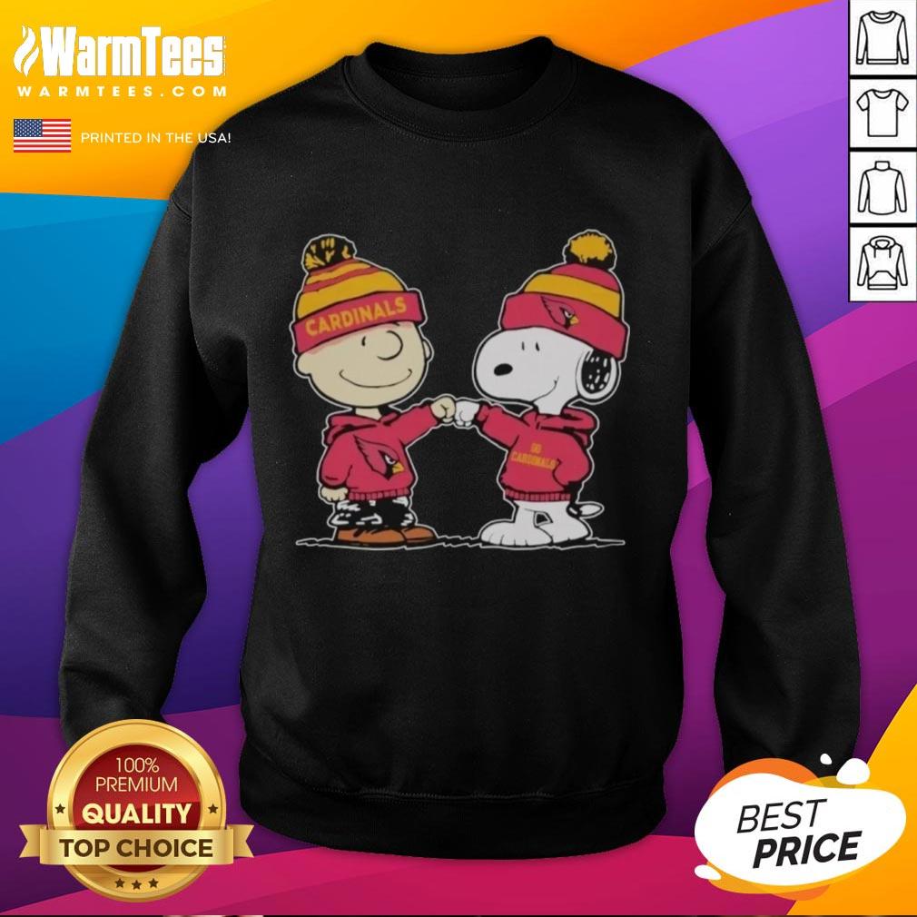 Nice Arizona Cardinals Snoopy And Charlie Brown Best Friends T-Shirt - Image 5