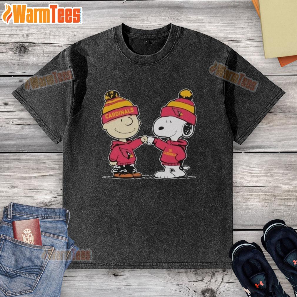 Nice Arizona Cardinals Snoopy And Charlie Brown Best Friends T-Shirt - Image 6