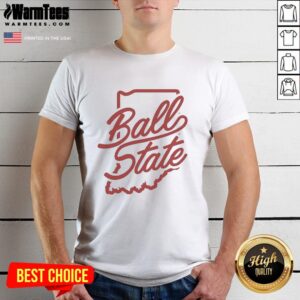Nice Ball State Indiana Hoosiers Script T-Shirt