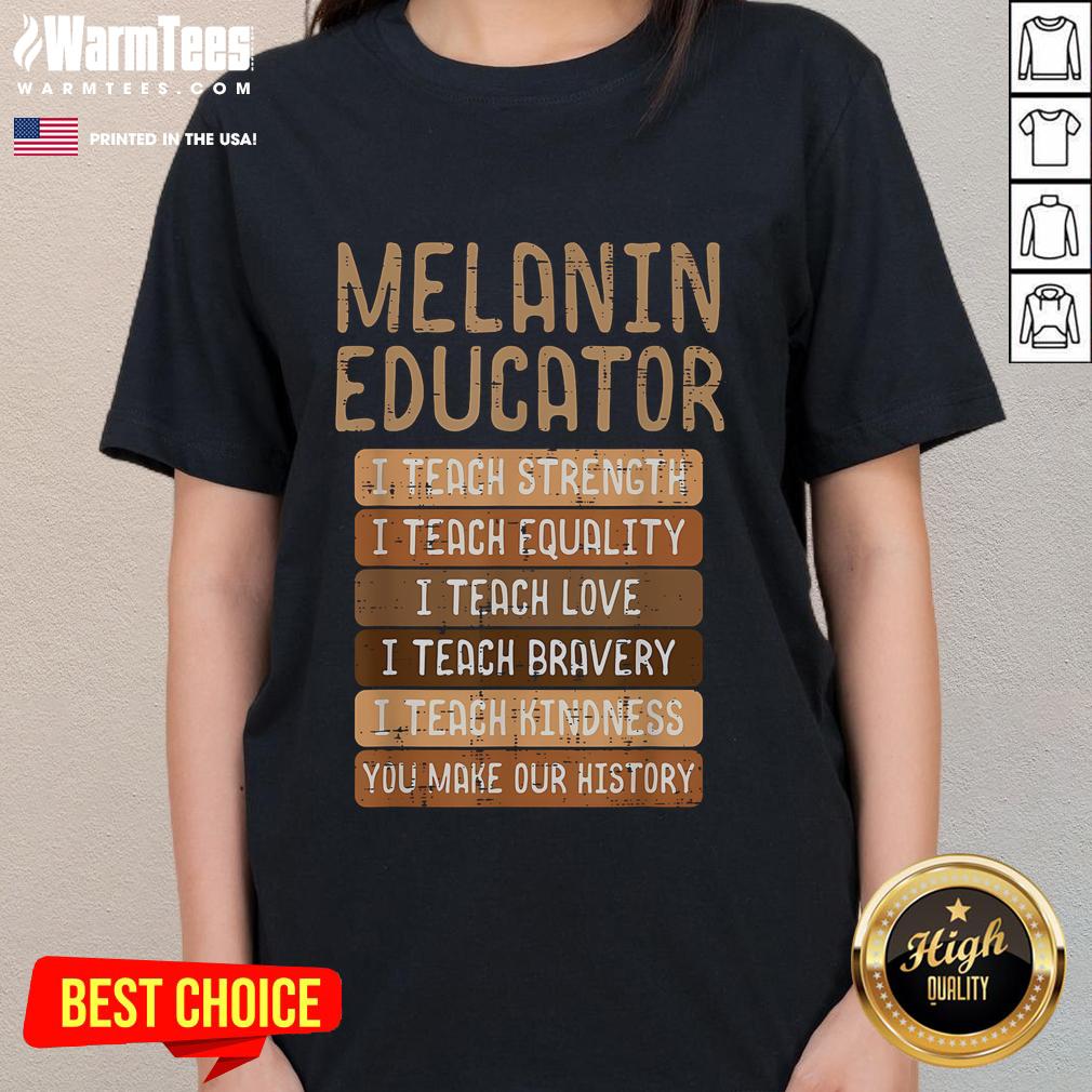 Nice Black History Melanin Educator Teach African Pride T-Shirt - Image 3