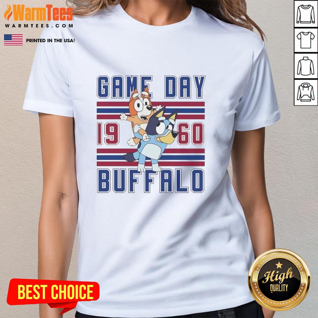 Nice Bluey And Bingo Buffalo Bulls Football Game Day 1960 Retro Style T-Shirt - Image 3