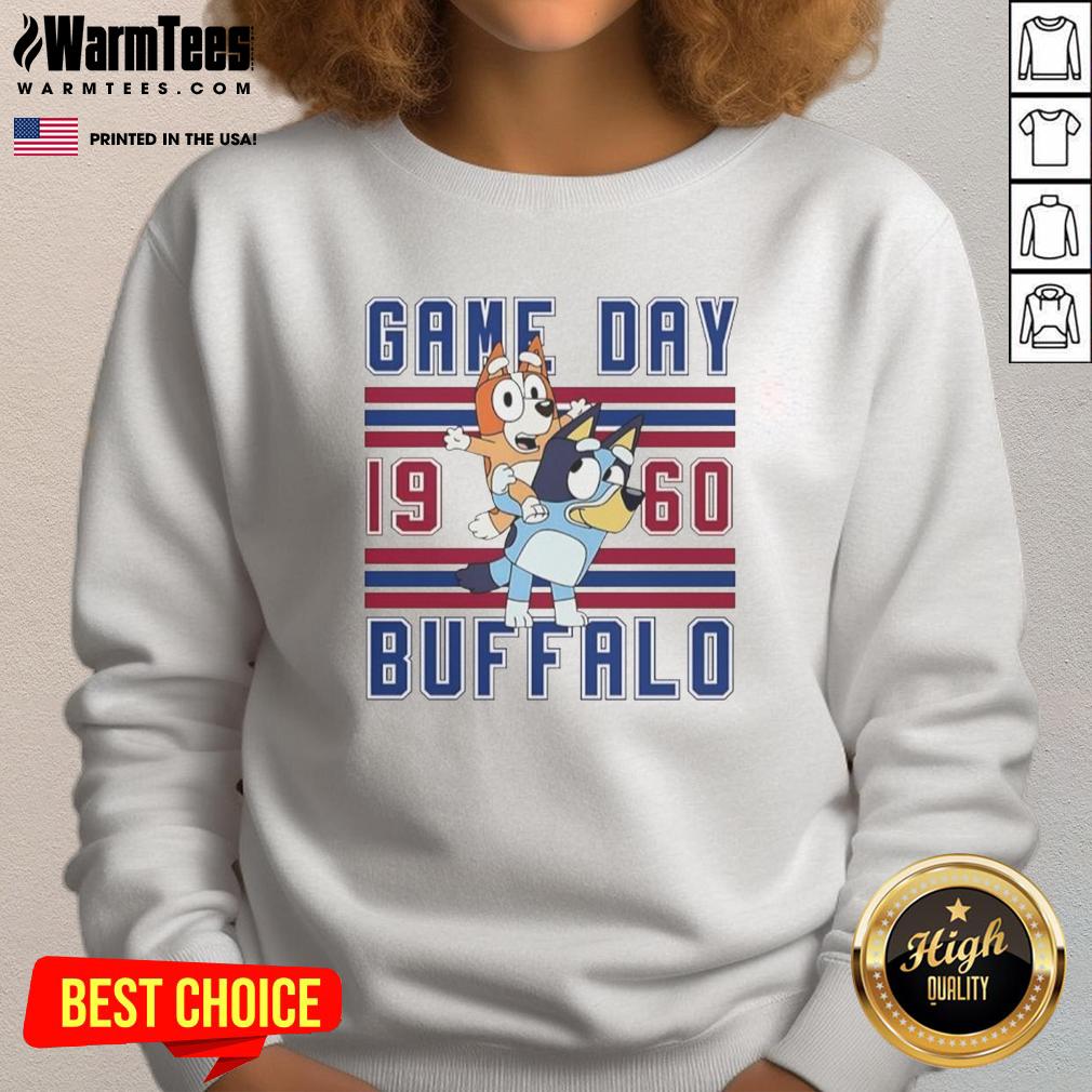 Nice Bluey And Bingo Buffalo Bulls Football Game Day 1960 Retro Style T-Shirt - Image 5