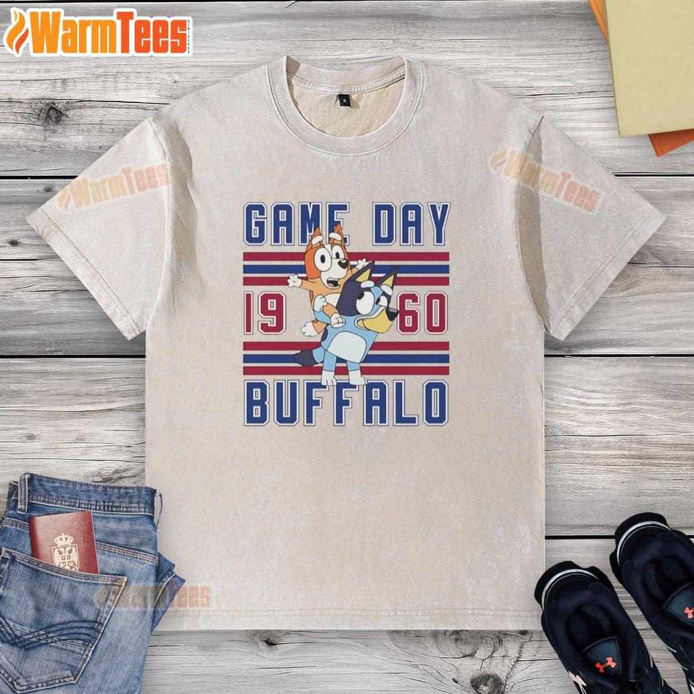 Nice Bluey And Bingo Buffalo Bulls Football Game Day 1960 Retro Style T-Shirt - Image 6