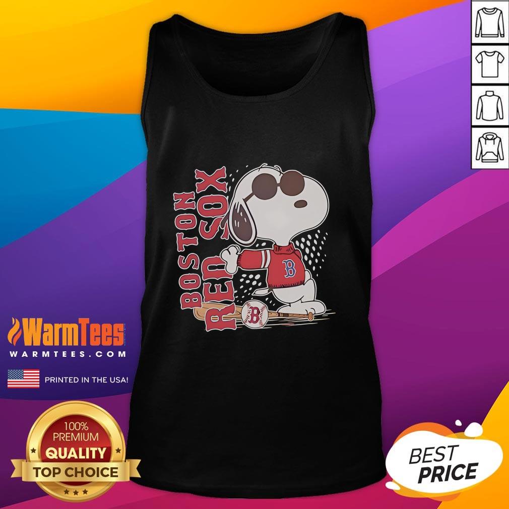 Nice Boston Red Sox And Snoopy Cool Baseball T-Shirt - Image 4