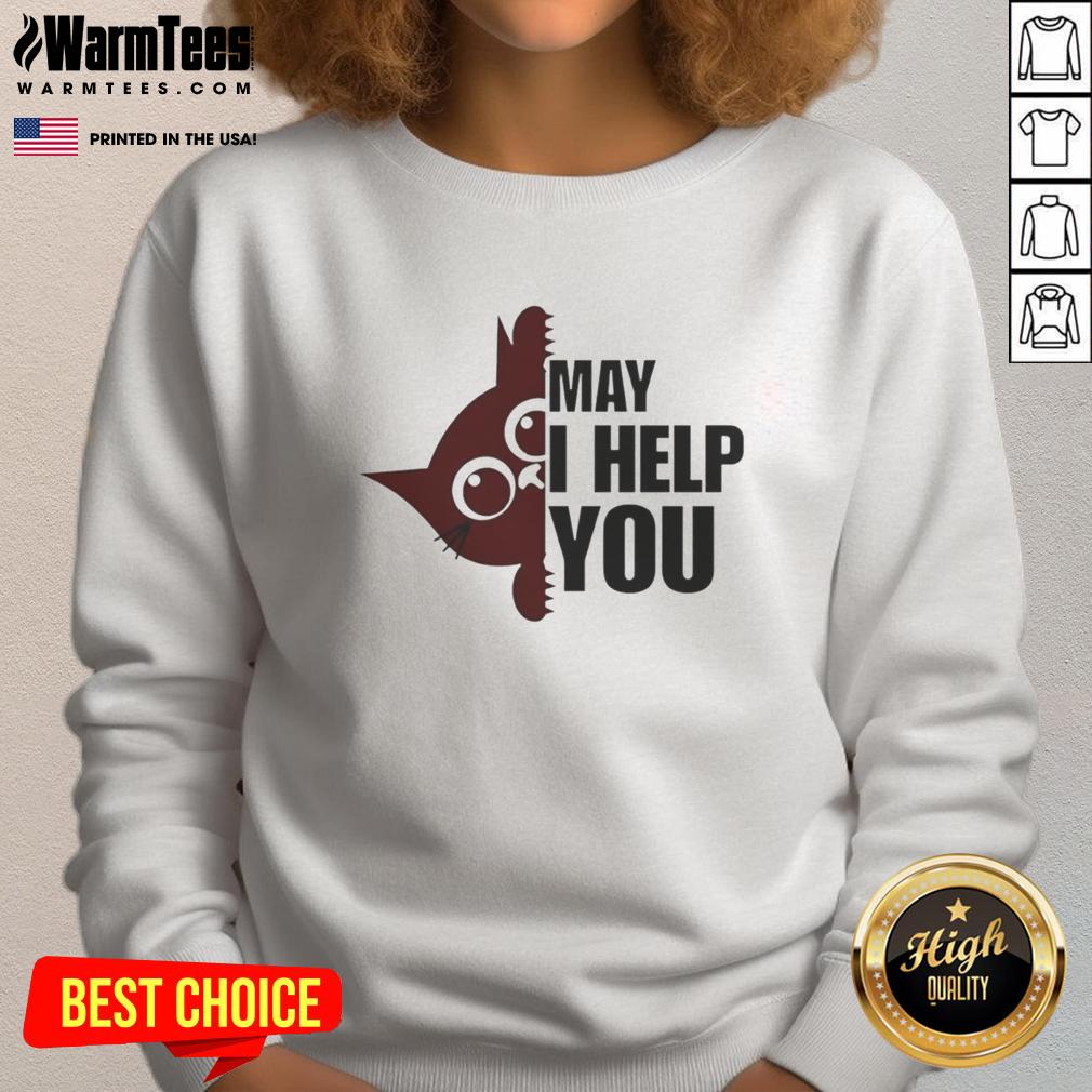 Nice Cat May I Help You T-Shirt - Image 5