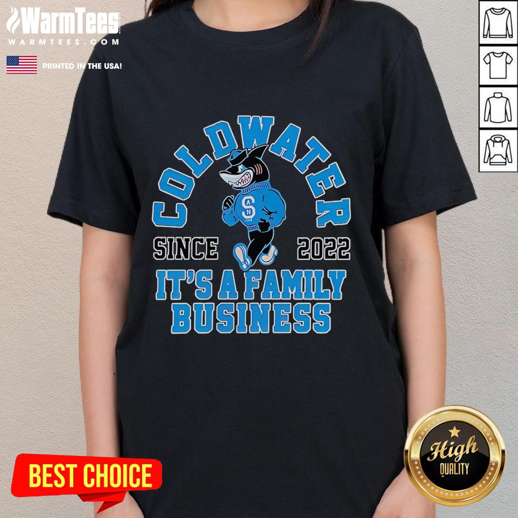 Nice Coldwater Since 2022 It's A Family Business Retro T-Shirt - Image 3