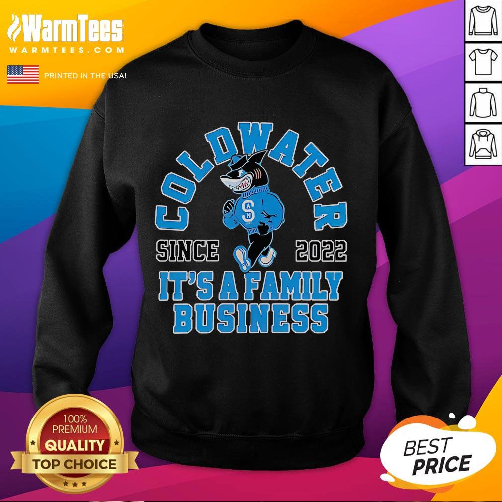 Nice Coldwater Since 2022 It's A Family Business Retro T-Shirt - Image 5