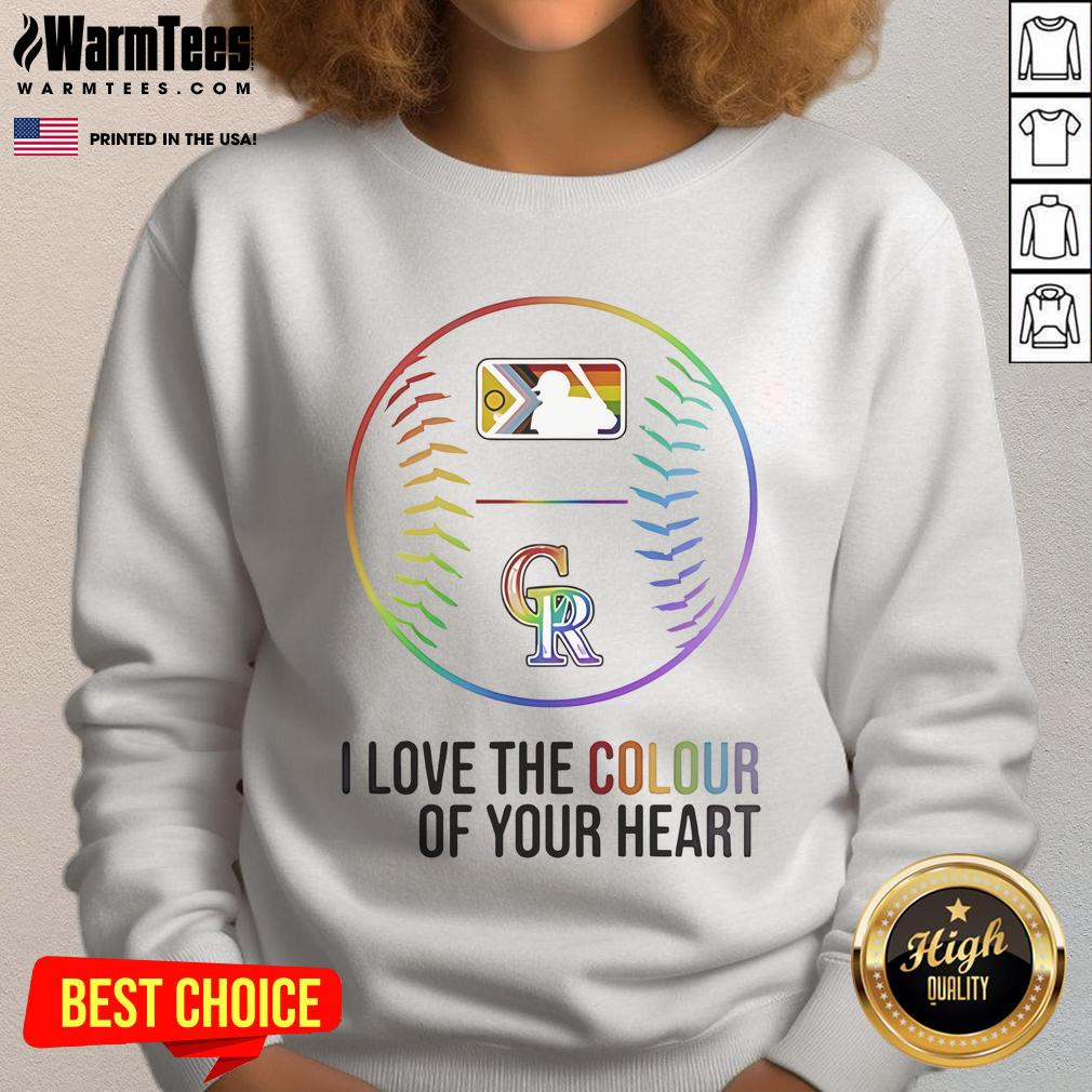 Nice Colorado Rockies Baseball I Love The Colour Of Your Heart Pride Month 2025 T-Shirt - Image 5