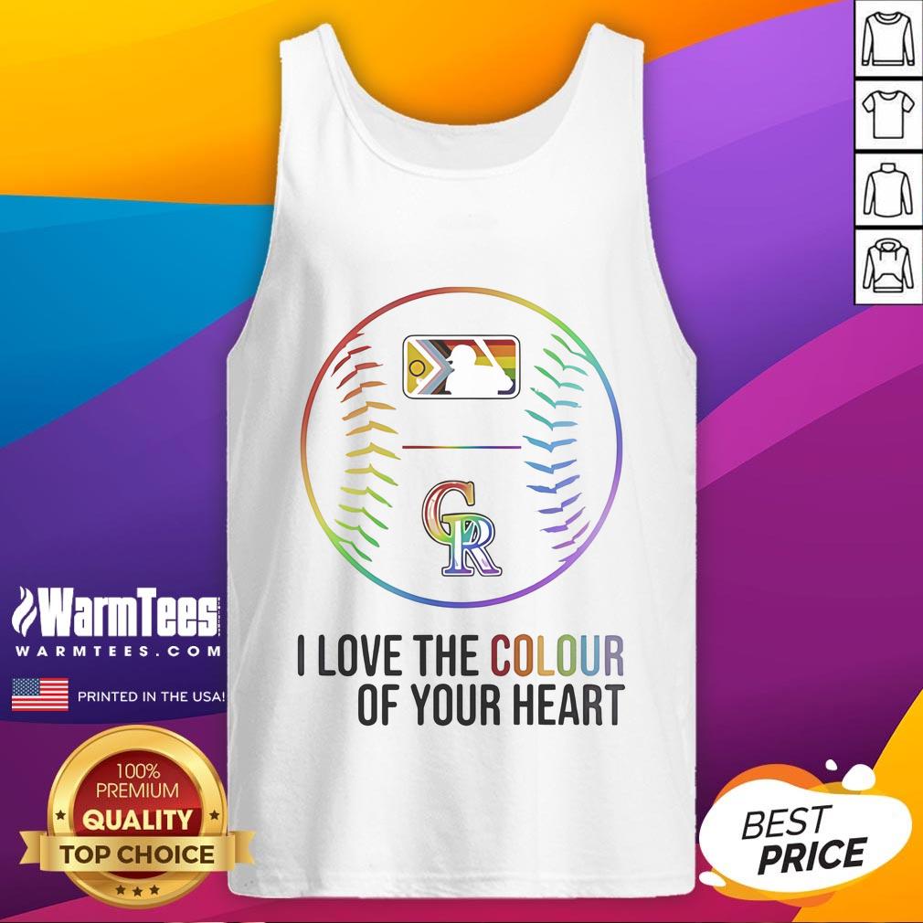 Nice Colorado Rockies Baseball I Love The Colour Of Your Heart Pride Month 2025 T-Shirt - Image 4