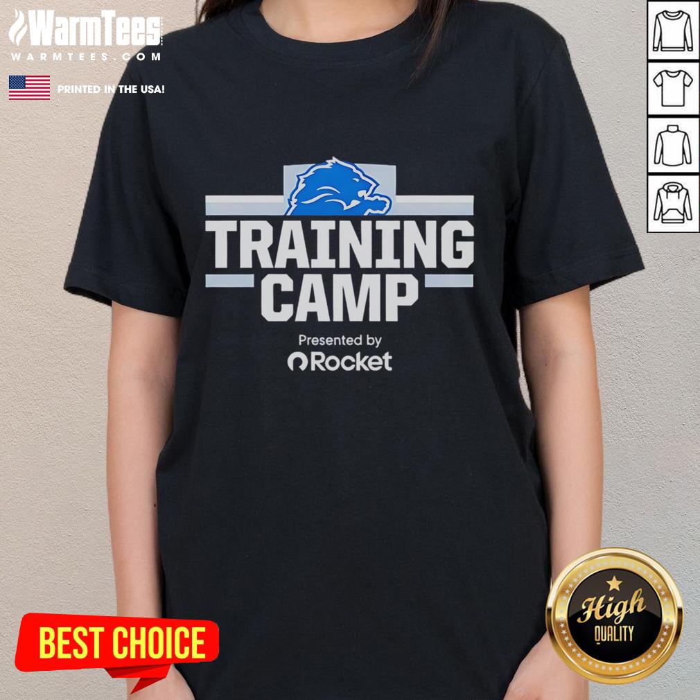 Nice Detroit Lions Training Camp Presented By Rocket T-Shirt - Image 3