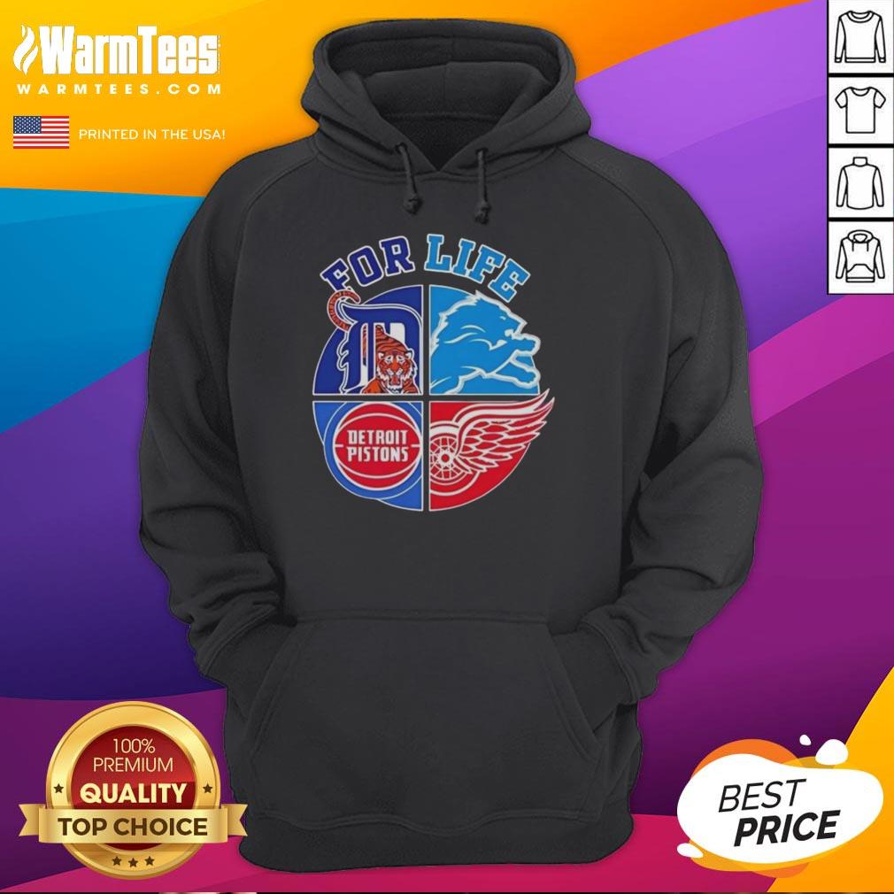 Nice Detroit Sports For Life Logo T-Shirt - Image 2