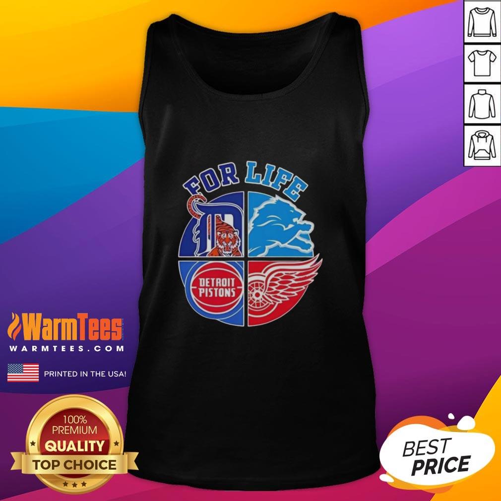 Nice Detroit Sports For Life Logo T-Shirt - Image 4