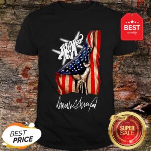 Nice Elephant Trump American Flag Signature Shirt