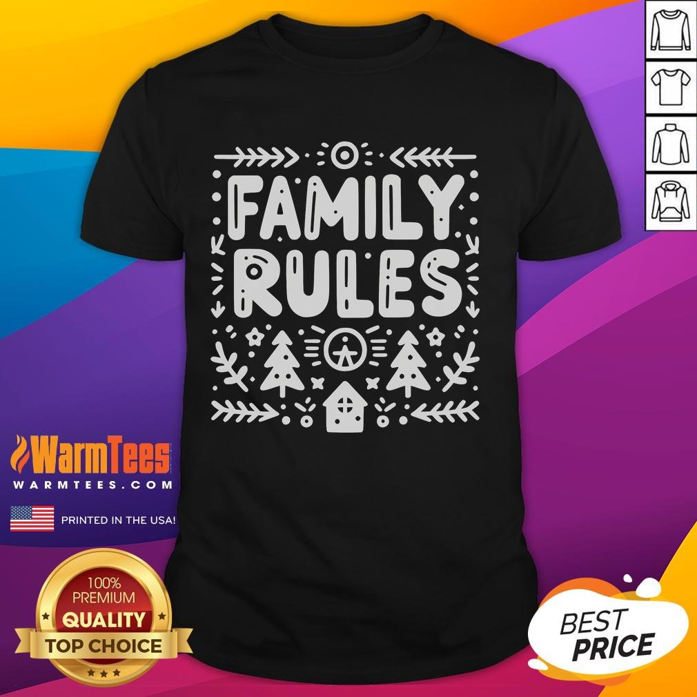 Nice Family Rules Christmas T-Shirt