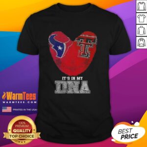 Nice Fingerprints Houston Texans X Texas Tech Red Raiders It's In My Dna T-Shirt