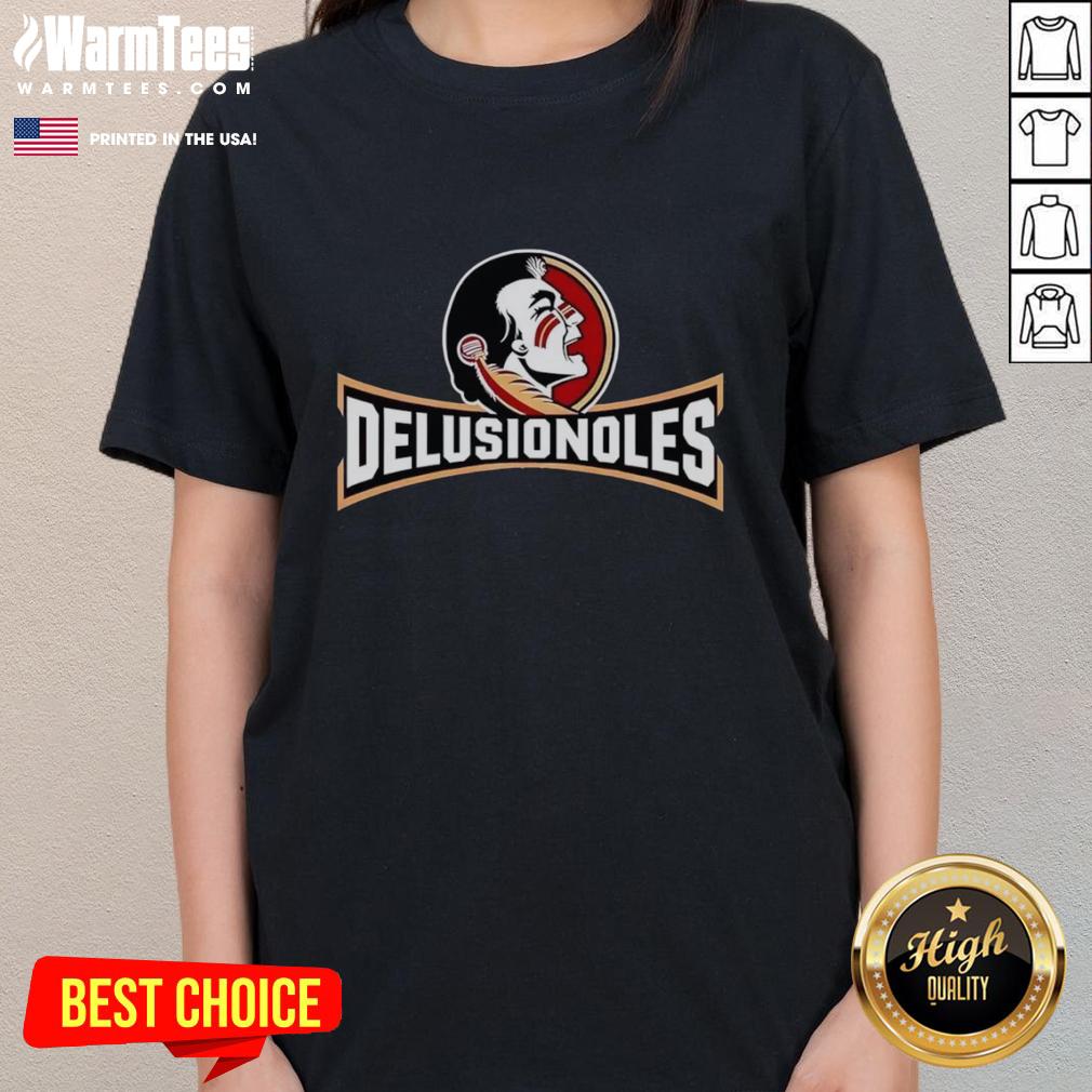 Nice Florida State Seminoles Delusionoles Logo T-Shirt - Image 3