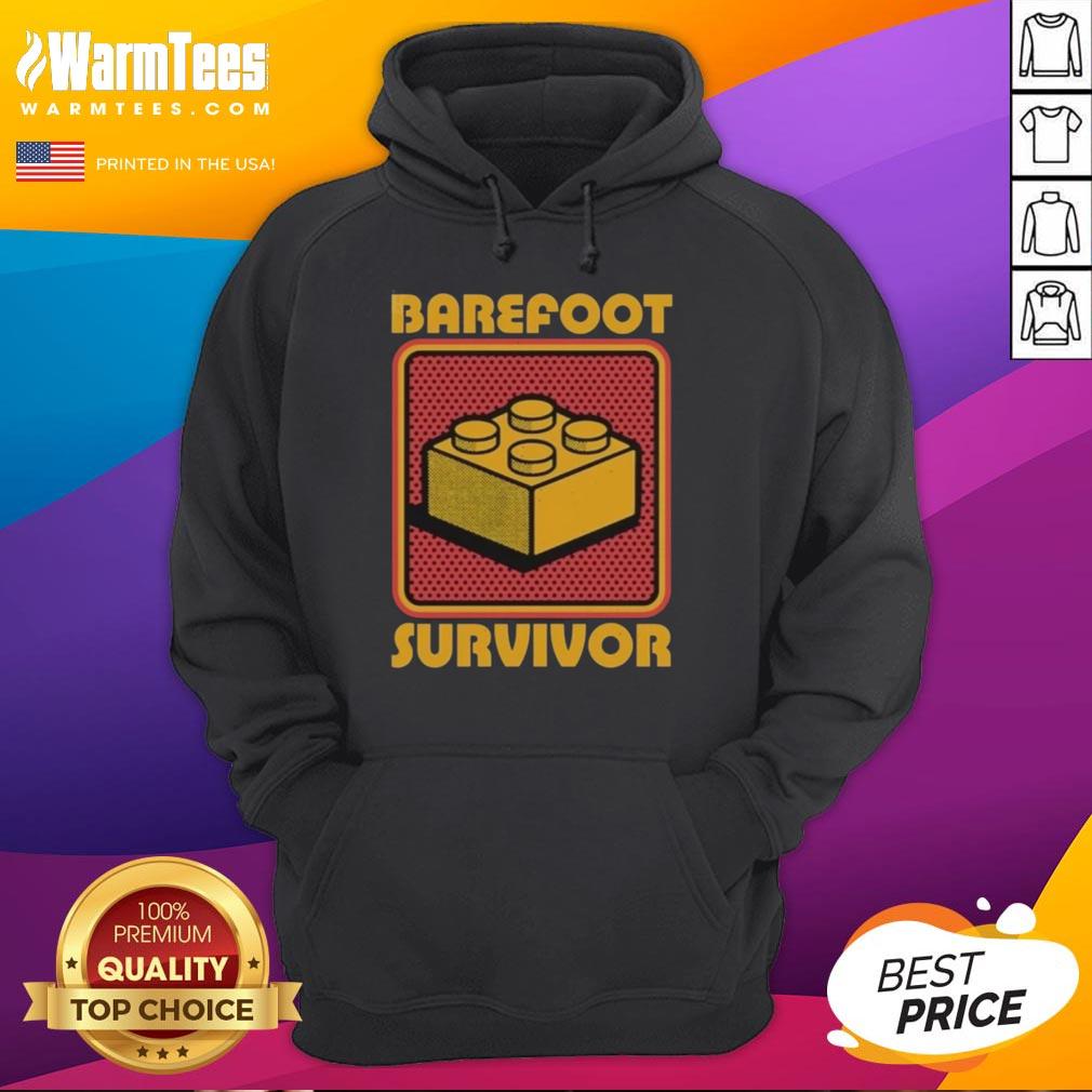 Nice Foot Brick Survivor Barefoot Lego Survivor T-Shirt - Image 2