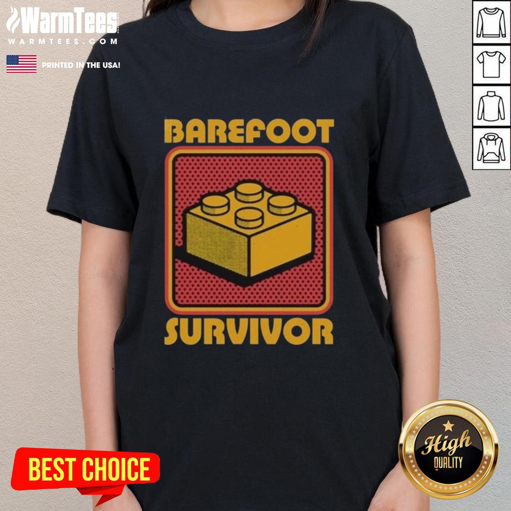 Nice Foot Brick Survivor Barefoot Lego Survivor T-Shirt - Image 3
