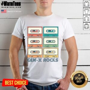 Nice Gen-X Rocks Retro Cassette Tape T-Shirt