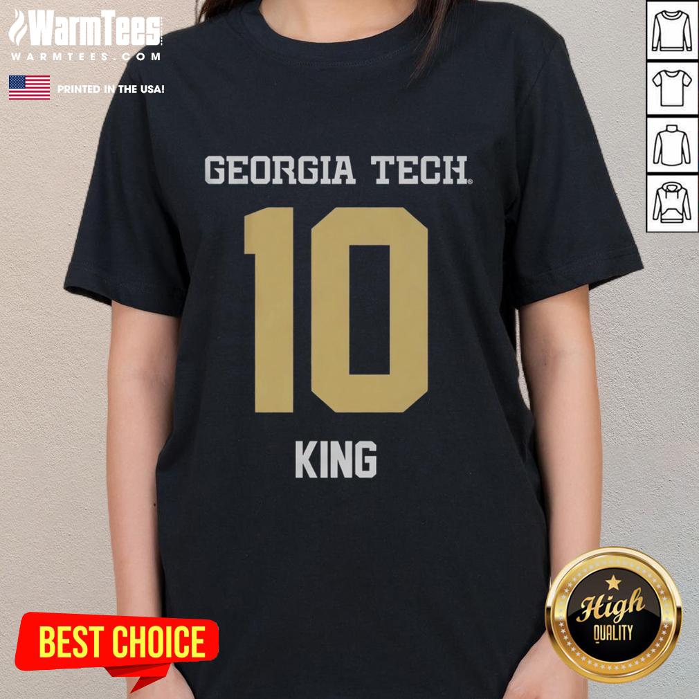 Nice Georgia Tech Yellow Jackets Football Haynes King #10 T-Shirt - Image 3